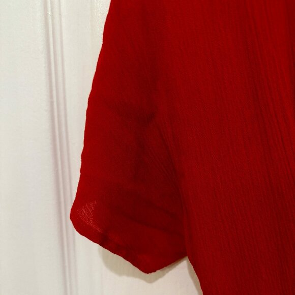 RED STAUD V-NECK MIDI MAXI DRESS THAT DAKOTA JOHNSON MADE FAMOUS VALENTINE'S DAY - Picture 8 of 12